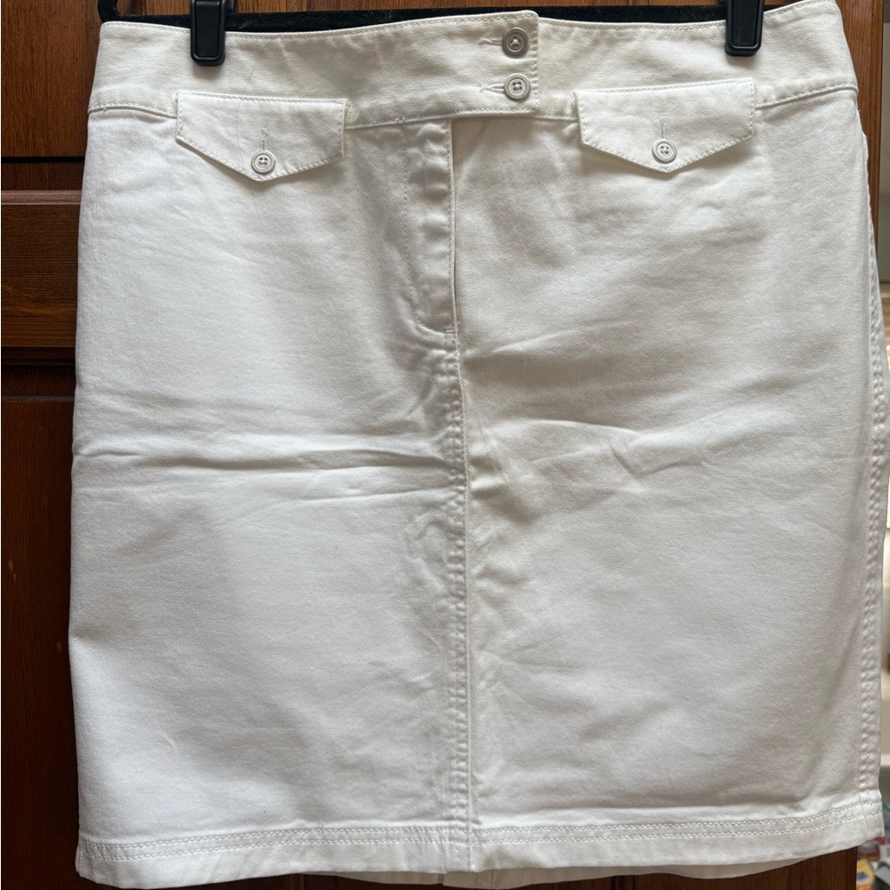 Elegant White Denim Skirt